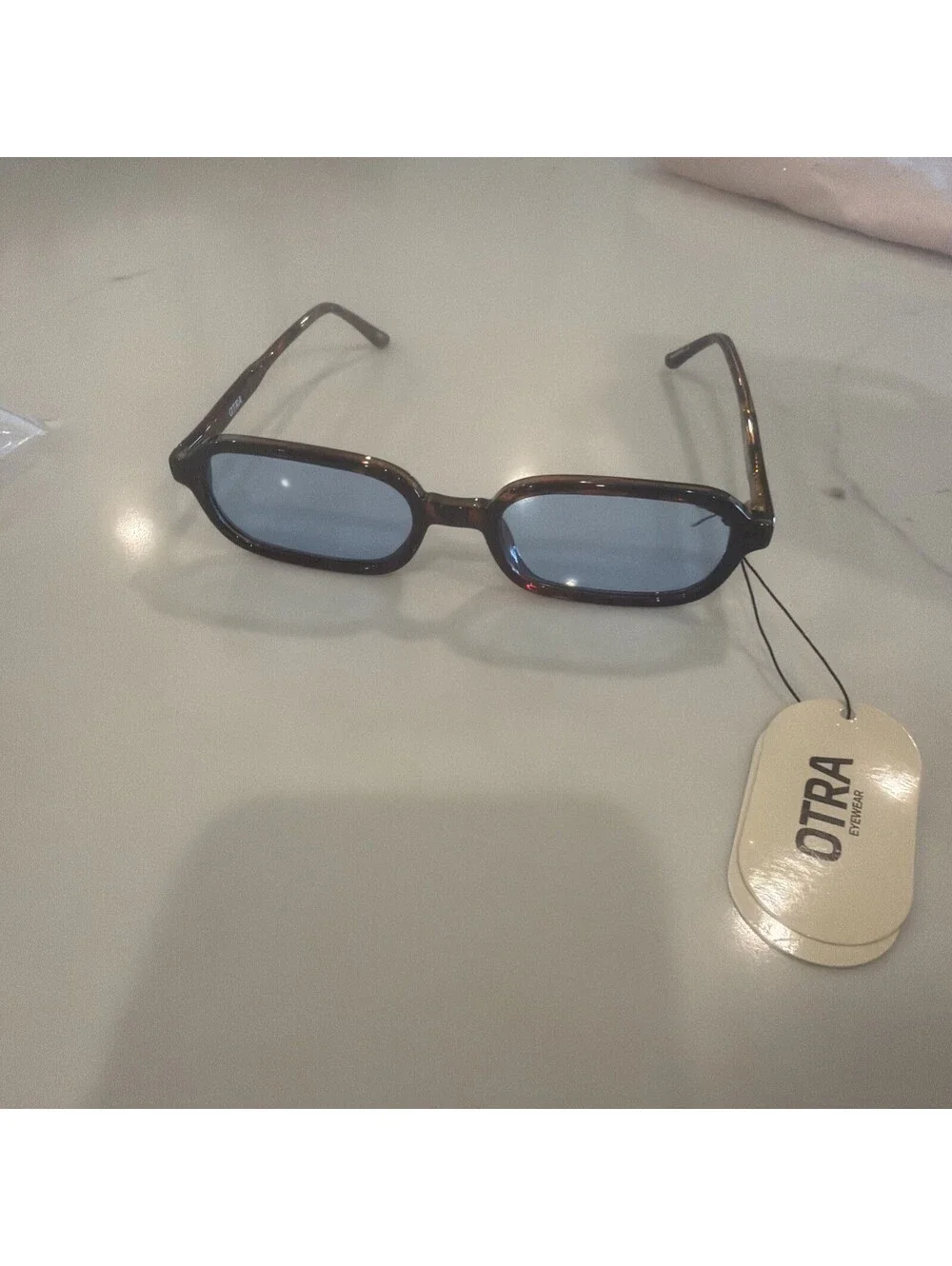 Otra Frankie Sunglasses In Tortoise/blue